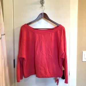 Off-shoulder Victoria’s Secret cropped sweatshirt